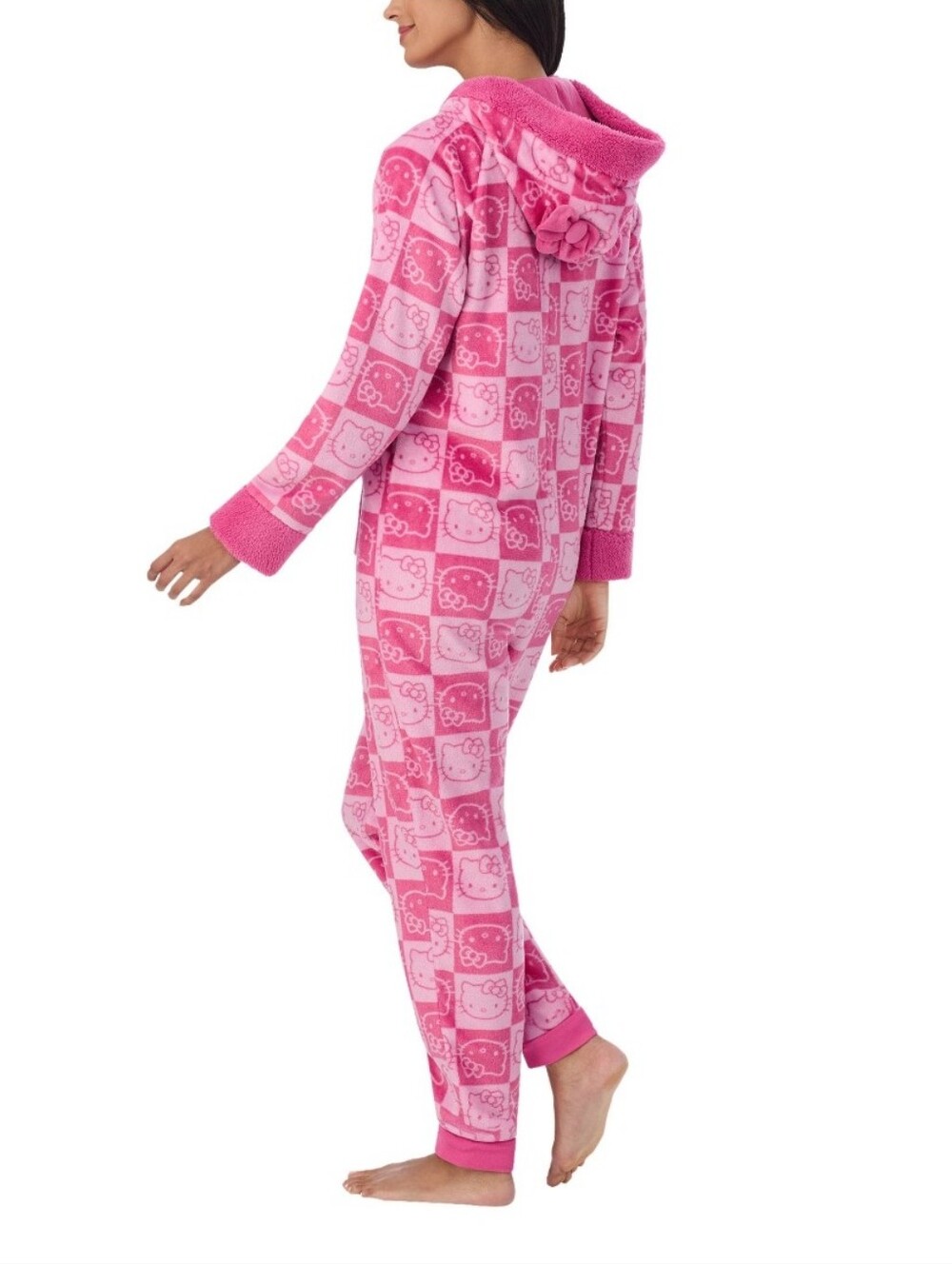 NEW! Hello Kitty Pink One Piece Pajama Size S - Picture 2 of 8